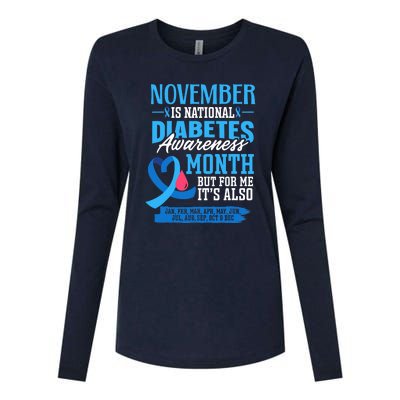 This Is My Fight Type 1 Diabetes Awareness Support Womens Cotton Relaxed Long Sleeve T-Shirt