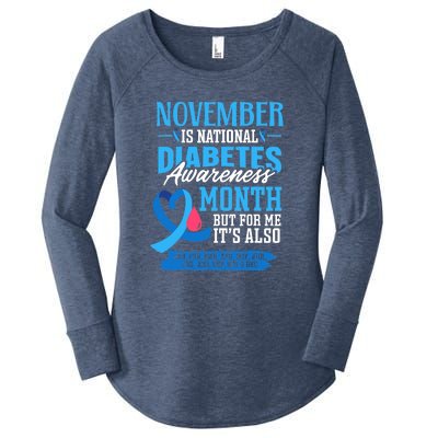 This Is My Fight Type 1 Diabetes Awareness Support Women's Perfect Tri Tunic Long Sleeve Shirt