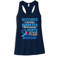 This Is My Fight Type 1 Diabetes Awareness Support Women's Racerback Tank