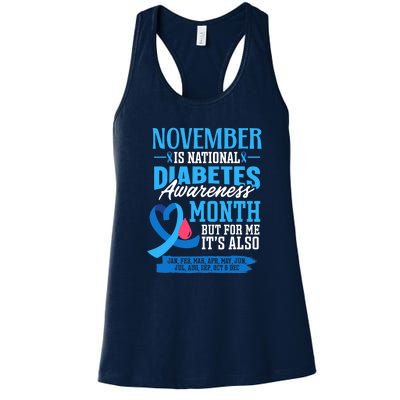 This Is My Fight Type 1 Diabetes Awareness Support Women's Racerback Tank