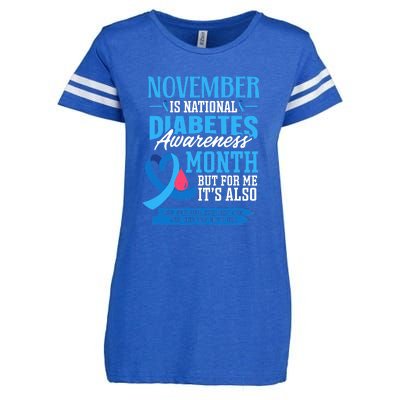 This Is My Fight Type 1 Diabetes Awareness Support Enza Ladies Jersey Football T-Shirt