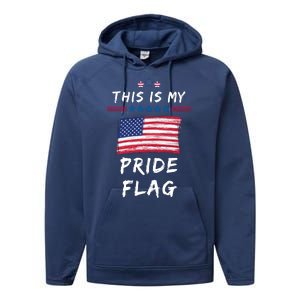 This Is My Pride Flag USA Holiday Performance Fleece Hoodie