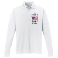 This Is My Pride Flag USA Holiday Performance Long Sleeve Polo