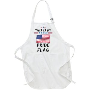 This Is My Pride Flag USA Holiday Full-Length Apron With Pockets