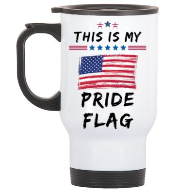 This Is My Pride Flag USA Holiday Stainless Steel Travel Mug