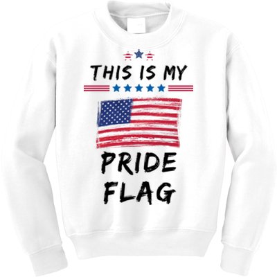 This Is My Pride Flag USA Holiday Kids Sweatshirt