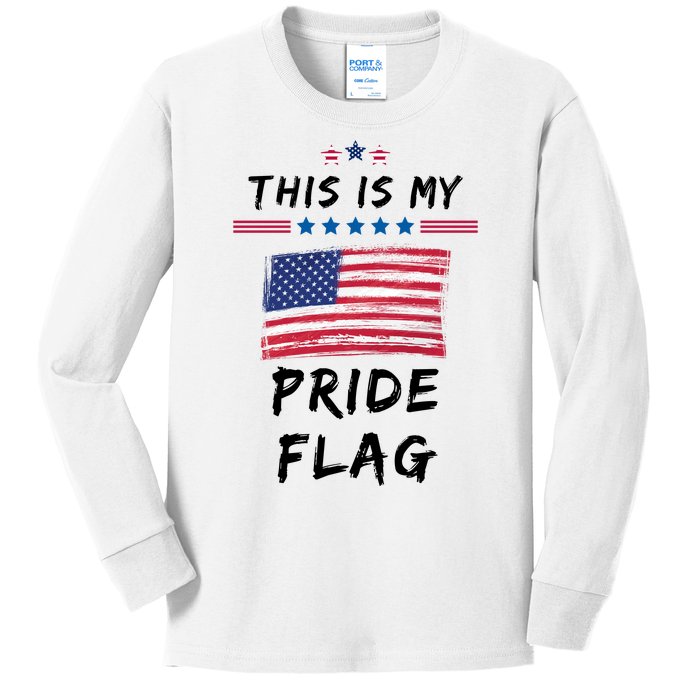 This Is My Pride Flag USA Holiday Kids Long Sleeve Shirt