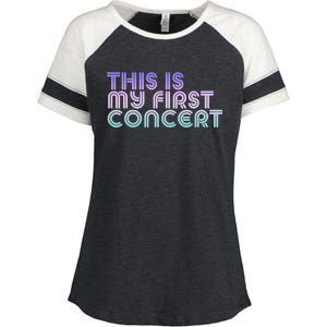 This Is My First Concert Enza Ladies Jersey Colorblock Tee