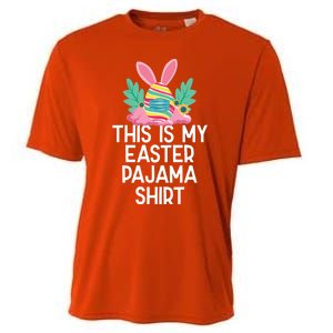 This Is My Easter Pajama Gift Funny Easter Egg Bunny Masked Gift Cooling Performance Crew T-Shirt