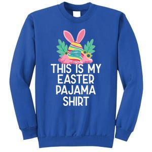 This Is My Easter Pajama Gift Funny Easter Egg Bunny Masked Gift Sweatshirt