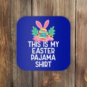 This Is My Easter Pajama Gift Funny Easter Egg Bunny Masked Gift Coaster