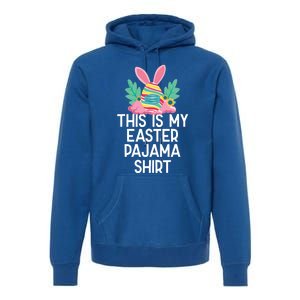 This Is My Easter Pajama Gift Funny Easter Egg Bunny Masked Gift Premium Hoodie