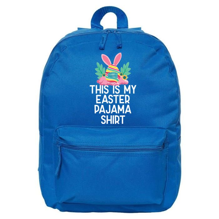 This Is My Easter Pajama Gift Funny Easter Egg Bunny Masked Gift 16 in Basic Backpack