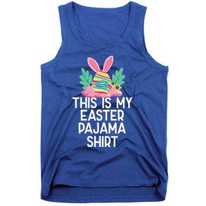 This Is My Easter Pajama Gift Funny Easter Egg Bunny Masked Gift Tank Top