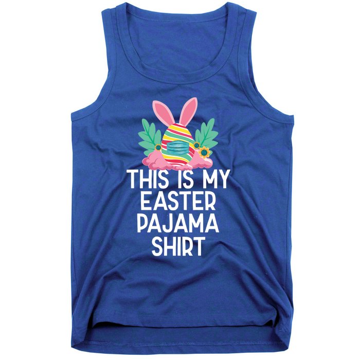 This Is My Easter Pajama Gift Funny Easter Egg Bunny Masked Gift Tank Top