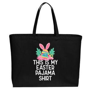 This Is My Easter Pajama Gift Funny Easter Egg Bunny Masked Gift Cotton Canvas Jumbo Tote