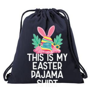 This Is My Easter Pajama Gift Funny Easter Egg Bunny Masked Gift Drawstring Bag