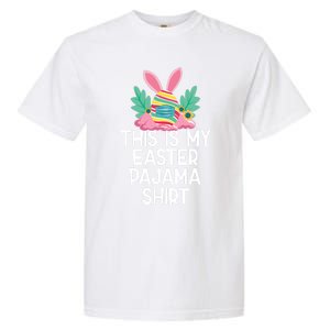 This Is My Easter Pajama Gift Funny Easter Egg Bunny Masked Gift Garment-Dyed Heavyweight T-Shirt