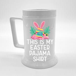 This Is My Easter Pajama Gift Funny Easter Egg Bunny Masked Gift Beer Stein