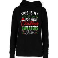 This Is My It's Too Hot For Ugly Christmas Sweaters Funny Womens Funnel Neck Pullover Hood