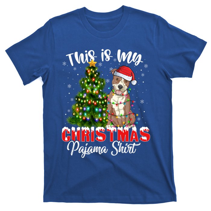 This Is My Christmas Pajama Pitbull Xmas Dog Lover Gift T-Shirt