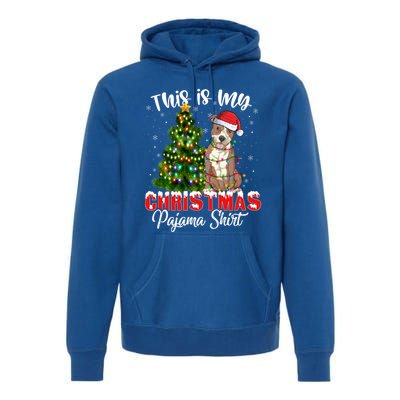 This Is My Christmas Pajama Pitbull Xmas Dog Lover Gift Premium Hoodie