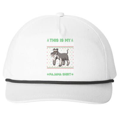 This Is My Schnauzer Dog Xmas Pajama Xmas Ugly Sweater Funny Funny Gift Snapback Five-Panel Rope Hat