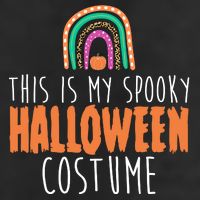 This Is My Spooky Halloween Costume Rainbow Fall 7 Panel Mesh Trucker Snapback Hat