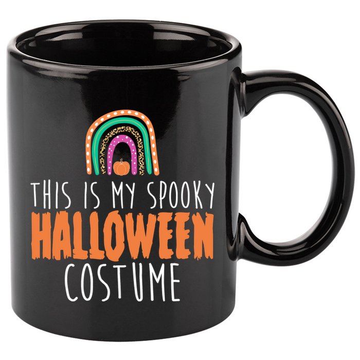 This Is My Spooky Halloween Costume Rainbow Fall 11oz C Handle Ceramic Mug