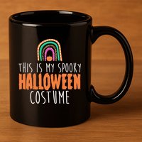 This Is My Spooky Halloween Costume Rainbow Fall 11oz C Handle Ceramic Mug