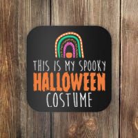 This Is My Spooky Halloween Costume Rainbow Fall Coaster