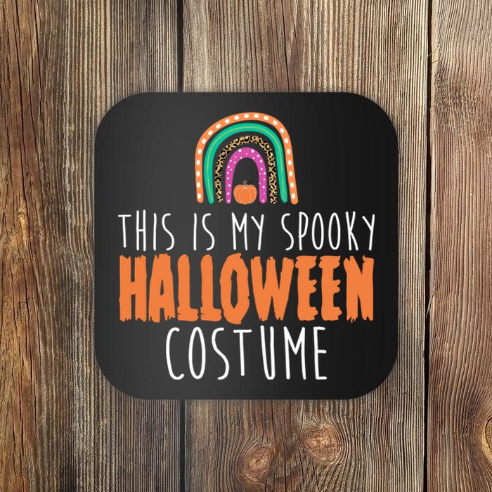 This Is My Spooky Halloween Costume Rainbow Fall Coaster