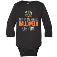 This Is My Spooky Halloween Costume Rainbow Fall Baby Long Sleeve Bodysuit