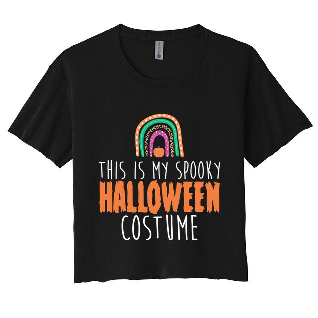 This Is My Spooky Halloween Costume Rainbow Fall Crop Top