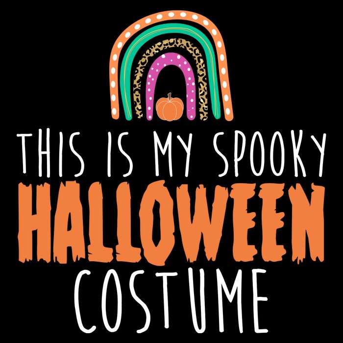 This Is My Spooky Halloween Costume Rainbow Fall Women's V-Neck T-Shirt