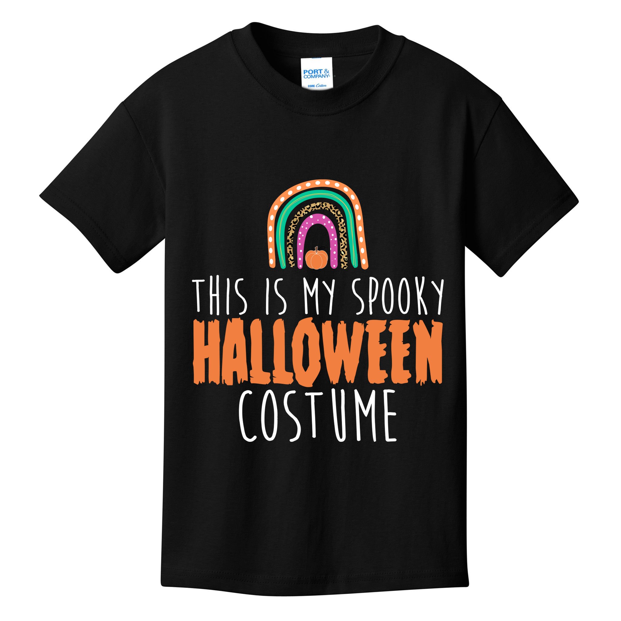 This Is My Spooky Halloween Costume Rainbow Fall Kids T-Shirt