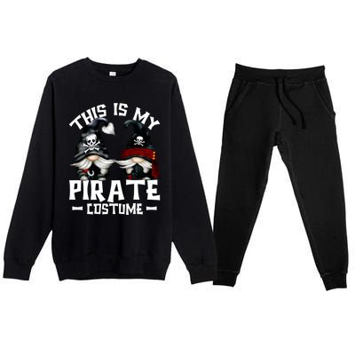 This Is My Pirate Costume Gift Funny Halloween Gnomes Cool Gift Premium Crewneck Sweatsuit Set