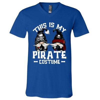 This Is My Pirate Costume Gift Funny Halloween Gnomes Cool Gift V-Neck T-Shirt