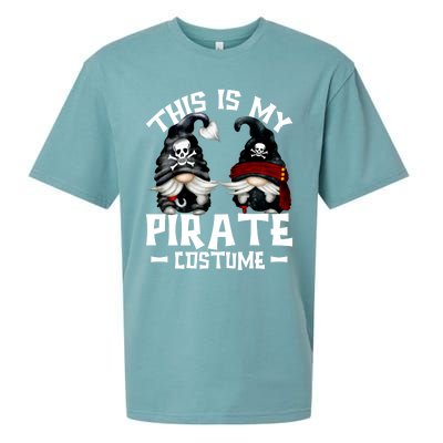 This Is My Pirate Costume Gift Funny Halloween Gnomes Cool Gift Sueded Cloud Jersey T-Shirt