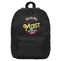 This Is My Moist Annoying Moist Word Meme Pun Joke Humor 16 in Basic Backpack