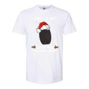 This Is My Christmas Pajama Gift Hockey Ball Christmas Gift Softstyle CVC T-Shirt