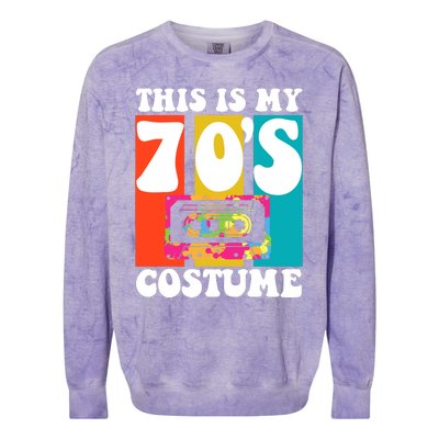 This Is My 70s Costume Funny Retro Vintage 1970s 70s Colorblast Crewneck Sweatshirt