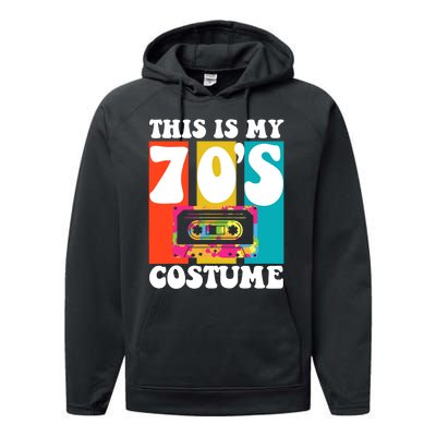 This Is My 70s Costume Funny Retro Vintage 1970s 70s Performance Fleece Hoodie