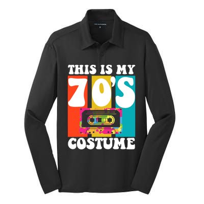 This Is My 70s Costume Funny Retro Vintage 1970s 70s Silk Touch Performance Long Sleeve Polo