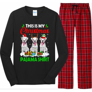 This Is My Christmas Pajama Boxer Dog Lights Xmas Cool Gift Long Sleeve Pajama Set