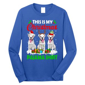 This Is My Christmas Pajama Boxer Dog Lights Xmas Cool Gift Long Sleeve Shirt