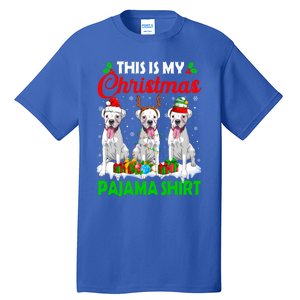 This Is My Christmas Pajama Boxer Dog Lights Xmas Cool Gift Tall T-Shirt