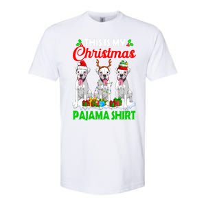 This Is My Christmas Pajama Boxer Dog Lights Xmas Cool Gift Softstyle CVC T-Shirt