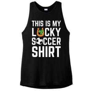 This Is My Lucky Soccer Cool Gift Sport Game St Patrick's Day Cool Gift Ladies PosiCharge Tri-Blend Wicking Tank