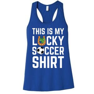 This Is My Lucky Soccer Cool Gift Sport Game St Patrick's Day Cool Gift Women's Racerback Tank